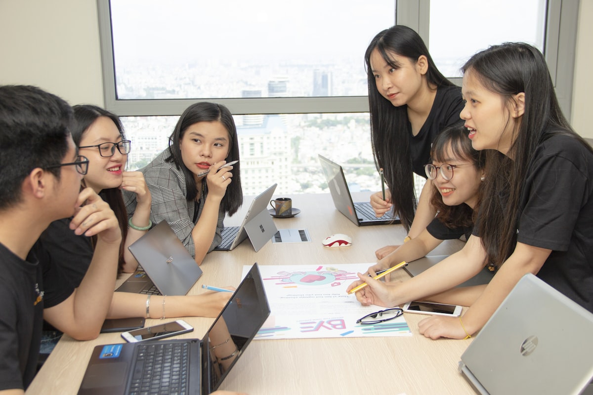 Members of the Infinity Tech team at work
